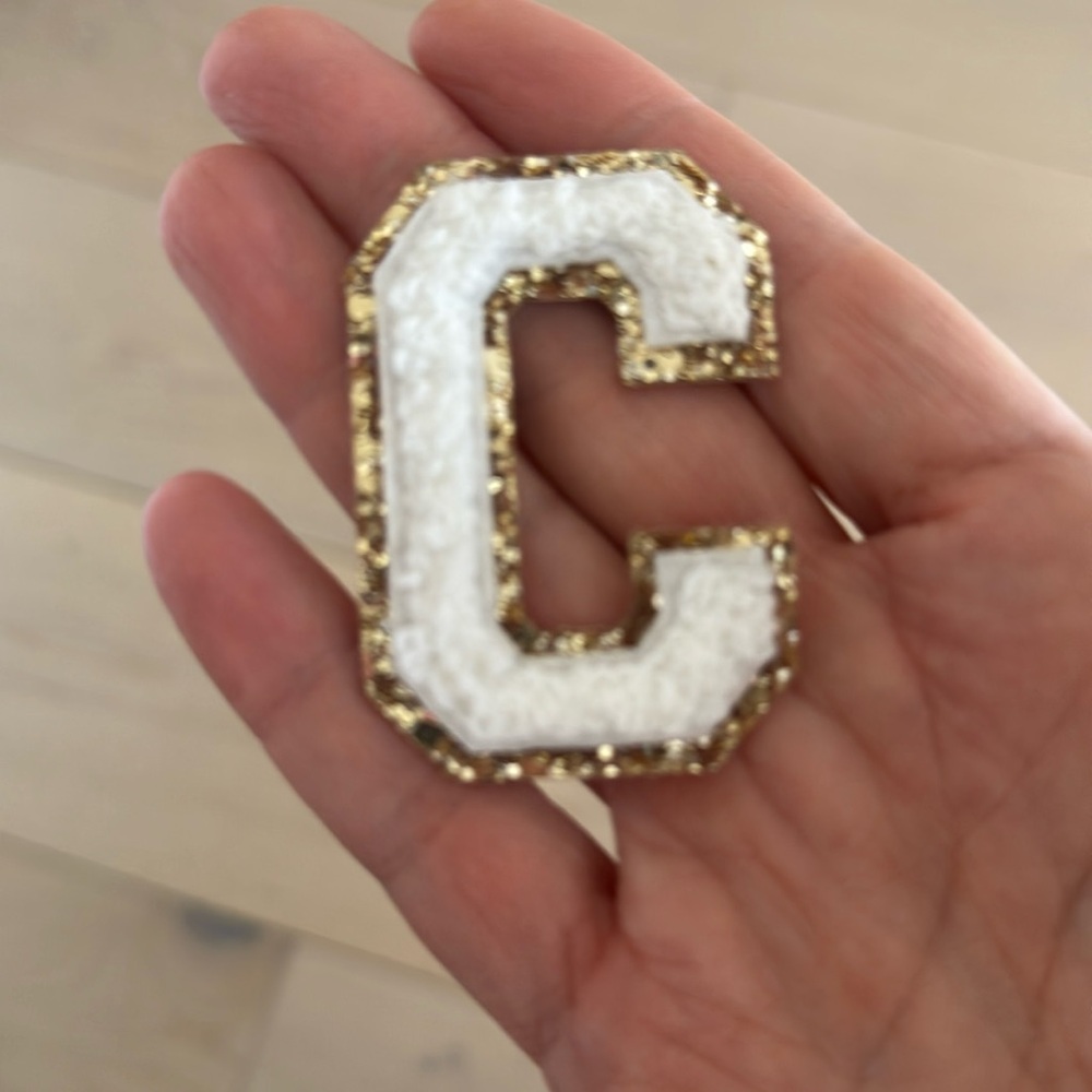 Stoney clover lane varsity letter white ‘C’